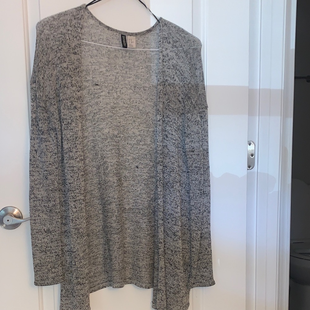 H&M Heathered Gray Lightweight Women's Cardigan